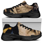 Watercolor Aries Zodiac Sign Print Black Chunky Shoes