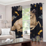 Watercolor Aries Zodiac Sign Print Blackout Grommet Curtains