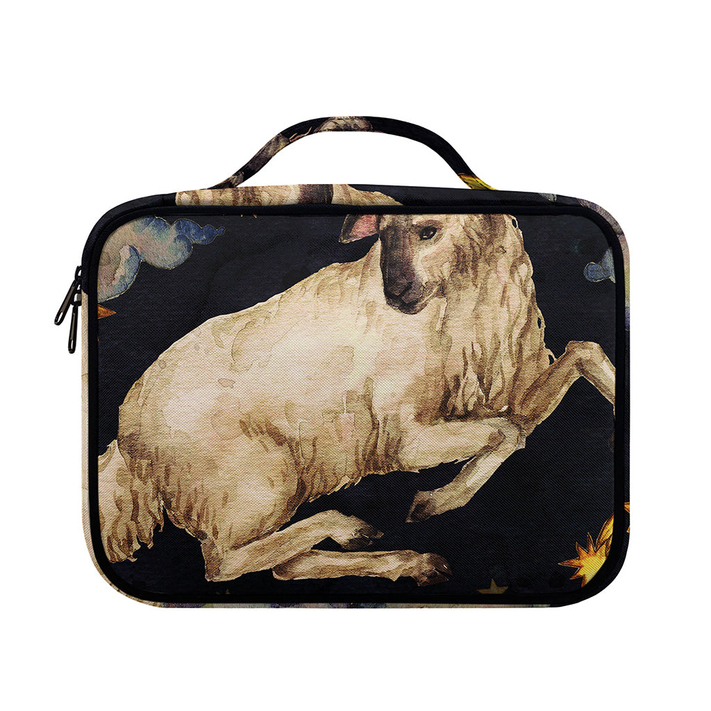 Watercolor Aries Zodiac Sign Print Briefcase Bible Bag