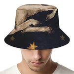 Watercolor Aries Zodiac Sign Print Bucket Hat