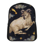 Watercolor Aries Zodiac Sign Print Casual Backpack
