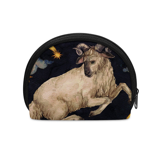 Watercolor Aries Zodiac Sign Print Coin Purse