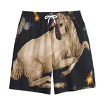 Watercolor Aries Zodiac Sign Print Cotton Shorts