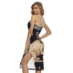 Watercolor Aries Zodiac Sign Print Cross Back Cami Dress