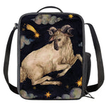 Watercolor Aries Zodiac Sign Print Crossbody Lunch Bag