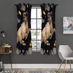 Watercolor Aries Zodiac Sign Print Curtain