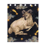 Watercolor Aries Zodiac Sign Print Curtain