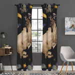 Watercolor Aries Zodiac Sign Print Curtain