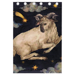 Watercolor Aries Zodiac Sign Print Curtain