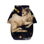 Watercolor Aries Zodiac Sign Print Dog Zip Up Hoodie