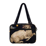 Watercolor Aries Zodiac Sign Print Double Strap Bible Bag