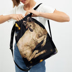Watercolor Aries Zodiac Sign Print Drawstring Backpack