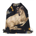Watercolor Aries Zodiac Sign Print Drawstring Bag