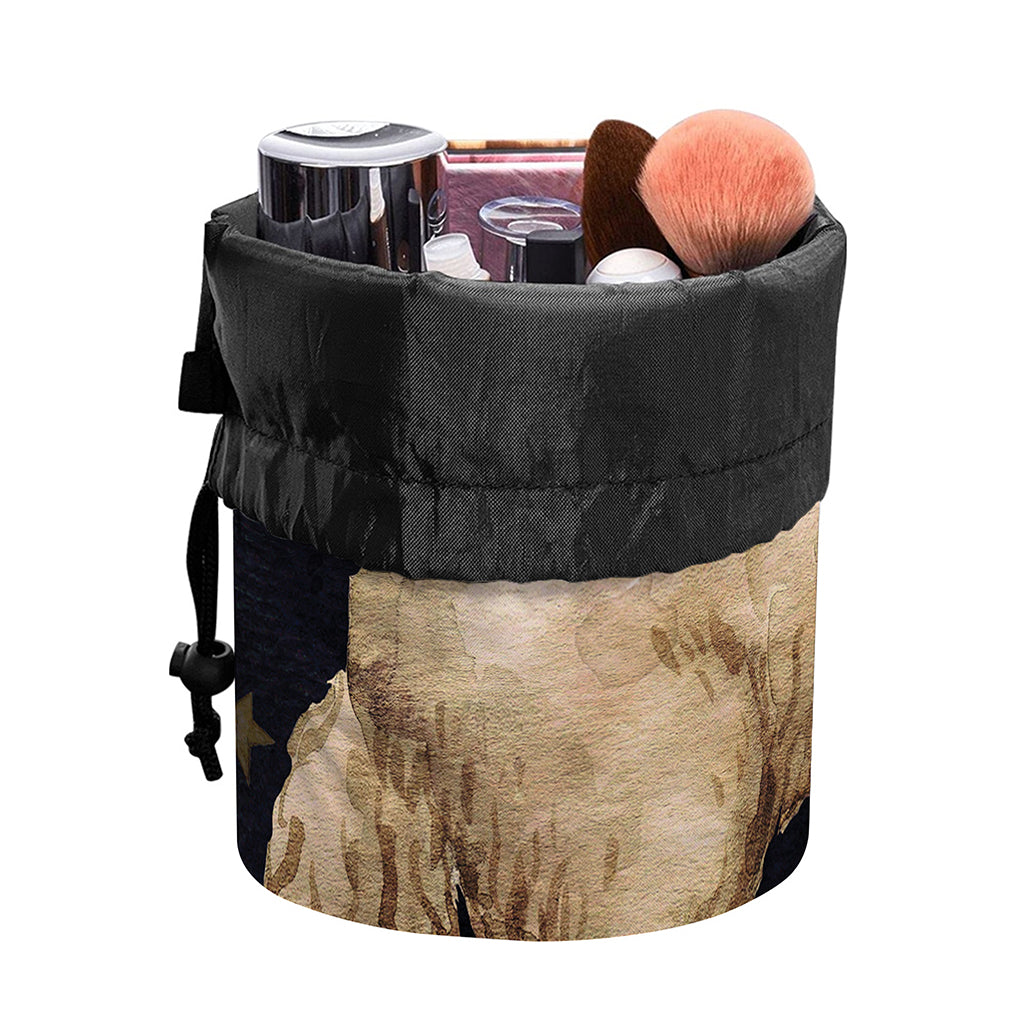 Watercolor Aries Zodiac Sign Print Drawstring Makeup Bag