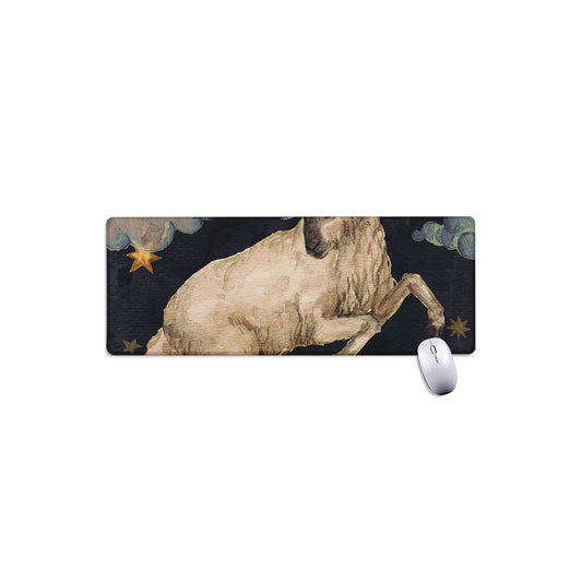 Watercolor Aries Zodiac Sign Print Extended Mouse Pad