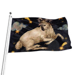Watercolor Aries Zodiac Sign Print Flag