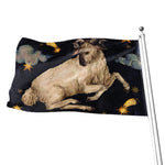 Watercolor Aries Zodiac Sign Print Flag