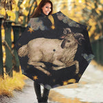 Watercolor Aries Zodiac Sign Print Foldable Umbrella