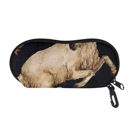 Watercolor Aries Zodiac Sign Print Glasses Case