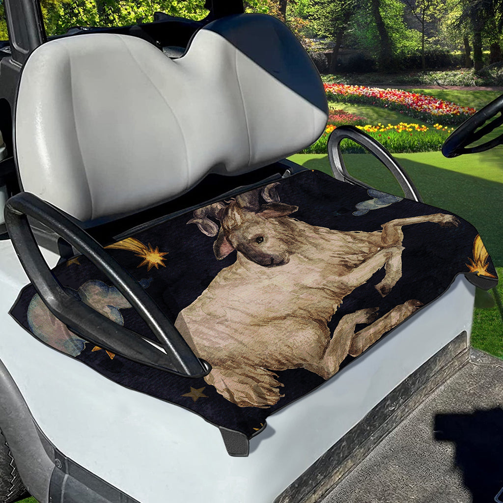 Watercolor Aries Zodiac Sign Print Golf Cart Seat Cover