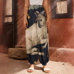 Watercolor Aries Zodiac Sign Print Harem Pants