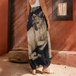 Watercolor Aries Zodiac Sign Print Harem Pants