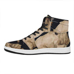 Watercolor Aries Zodiac Sign Print High Top Leather Sneakers