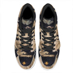 Watercolor Aries Zodiac Sign Print High Top Leather Sneakers