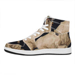Watercolor Aries Zodiac Sign Print High Top Leather Sneakers