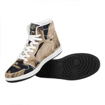 Watercolor Aries Zodiac Sign Print High Top Leather Sneakers