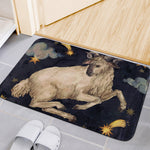 Watercolor Aries Zodiac Sign Print Indoor Door Mat