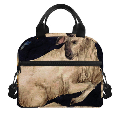Watercolor Aries Zodiac Sign Print Insulated Lunch Bag