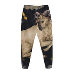 Watercolor Aries Zodiac Sign Print Jogger Pants