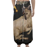 Watercolor Aries Zodiac Sign Print Lantern Pants