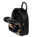 Watercolor Aries Zodiac Sign Print Leather Backpack