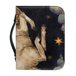 Watercolor Aries Zodiac Sign Print Leather Bible Cover