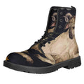 Watercolor Aries Zodiac Sign Print Lace-Up Boots