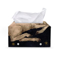 Watercolor Aries Zodiac Sign Print Leather Tissue Box Cover