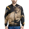Watercolor Aries Zodiac Sign Print Men's Bomber Jacket