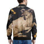 Watercolor Aries Zodiac Sign Print Men's Bomber Jacket