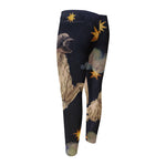 Watercolor Aries Zodiac Sign Print Men's Compression Pants