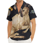 Watercolor Aries Zodiac Sign Print Men's Deep V-Neck Shirt