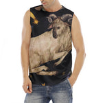 Watercolor Aries Zodiac Sign Print Men's Fitness Tank Top