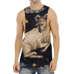 Watercolor Aries Zodiac Sign Print Men's Muscle Tank Top