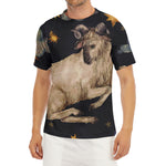 Watercolor Aries Zodiac Sign Print Men's Short Sleeve Rash Guard