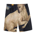 Watercolor Aries Zodiac Sign Print Men's Sports Shorts