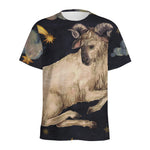 Watercolor Aries Zodiac Sign Print Men's Sports T-Shirt