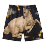 Watercolor Aries Zodiac Sign Print Men's Swim Trunks