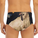 Watercolor Aries Zodiac Sign Print Men's Triangle Swim Briefs