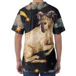 Watercolor Aries Zodiac Sign Print Men's Velvet T-Shirt